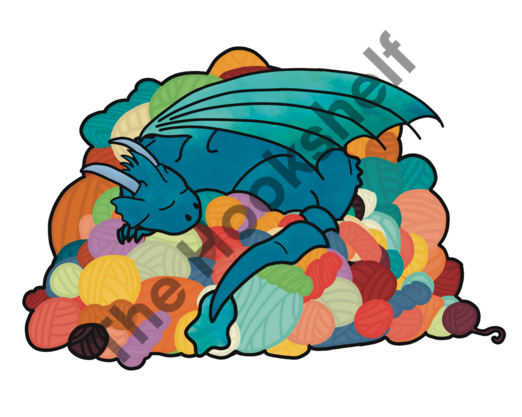 Dragon's Yarn Hoard Sticker
