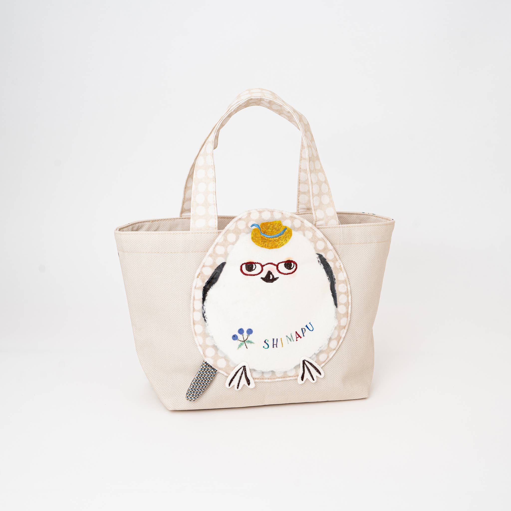 Kusuguru Shimapu Bird Embroidered Canvas Tote