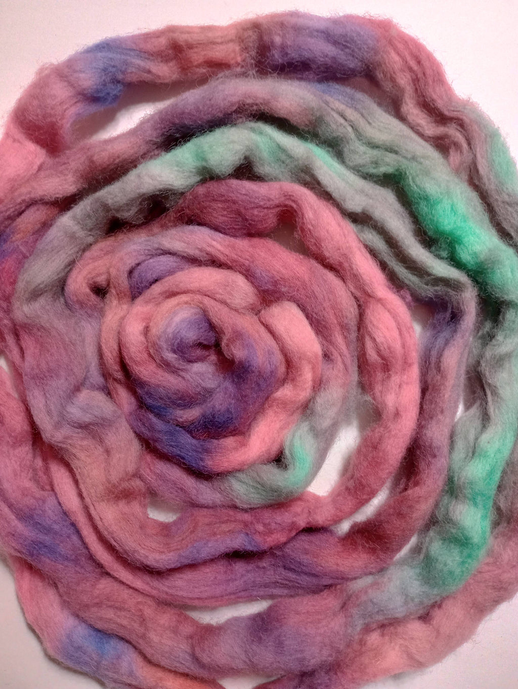 HM Lloyd Kent Romney Hand Dyed Roving - 100 g. braids - OOAK Color