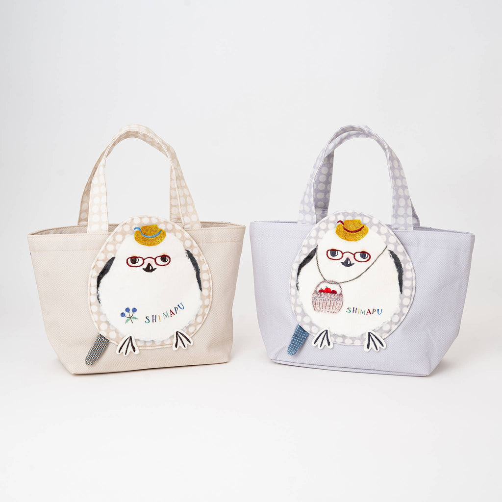 Kusuguru Shimapu Bird Embroidered Canvas Tote