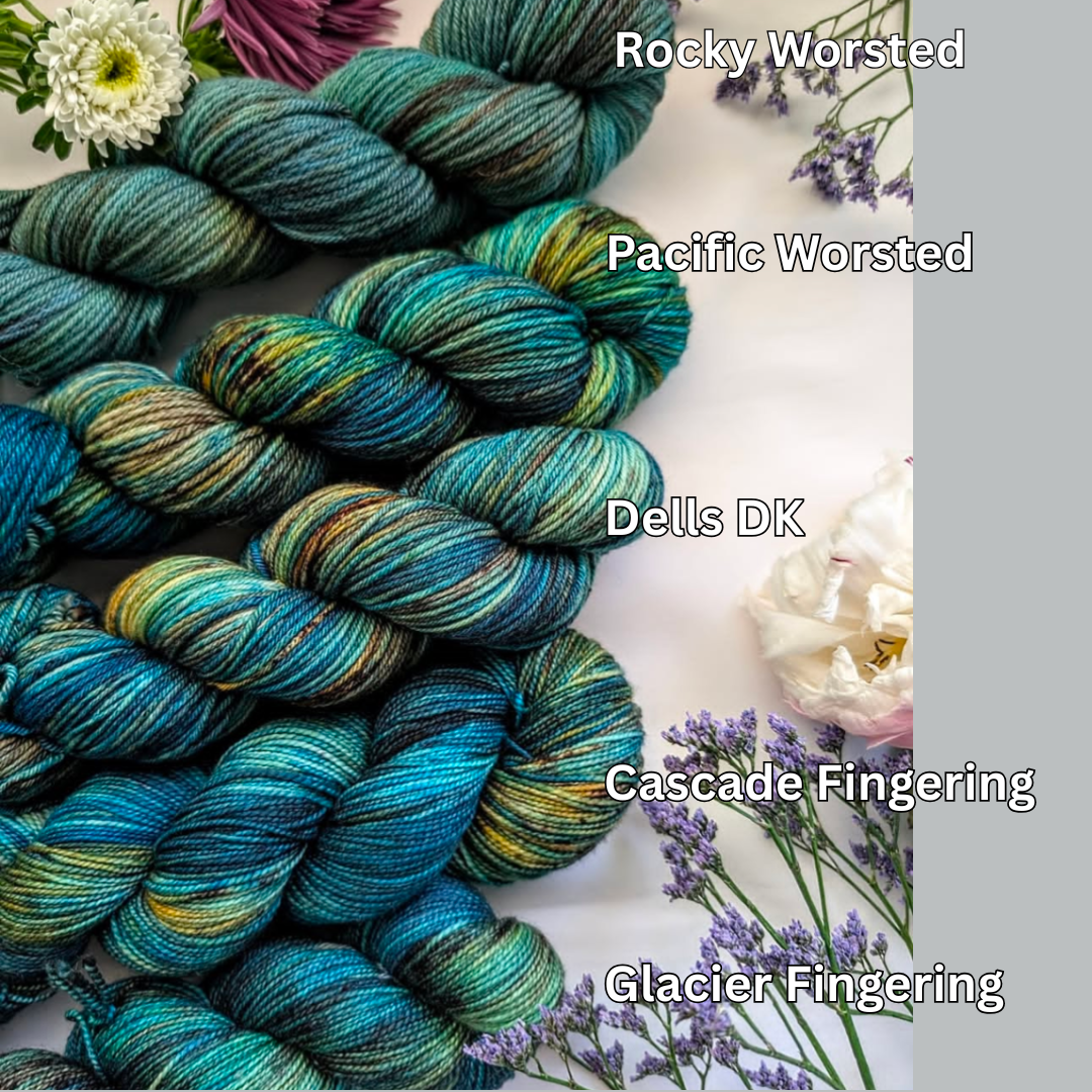 The Ginger Needle Yarns - Acadia, Hand Dyed Yarn