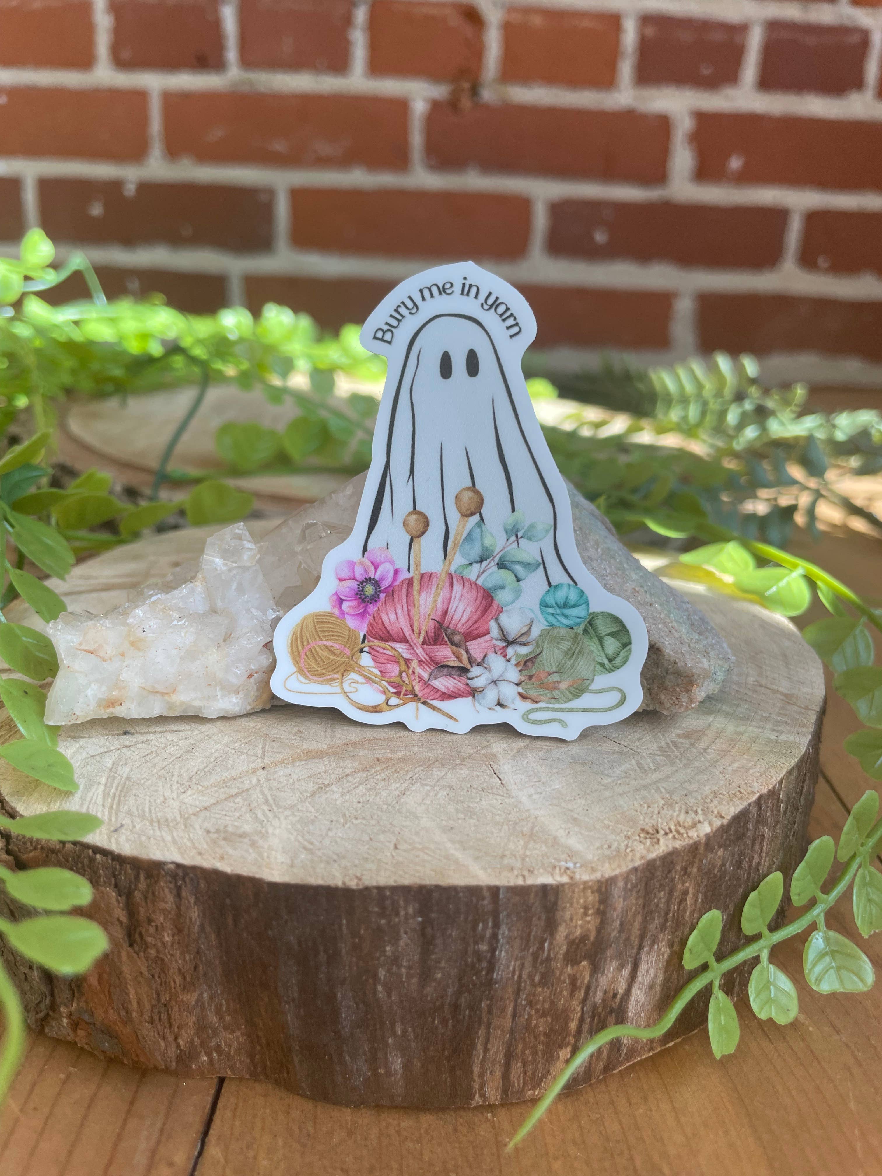 Sticker - Bury Me in Yarn Ghostie
