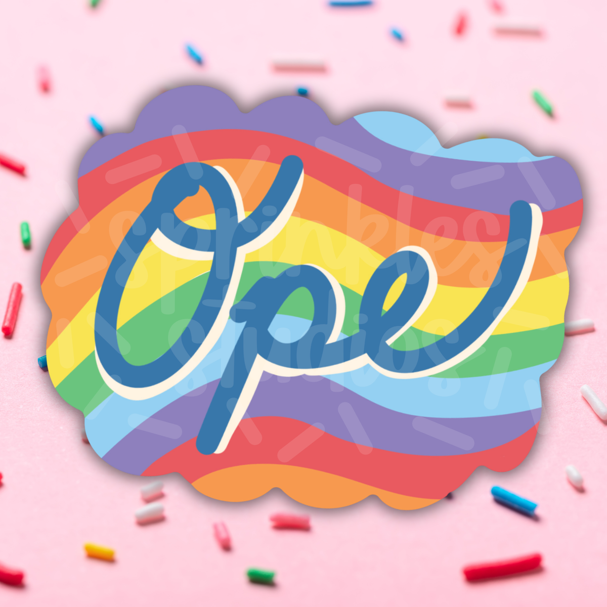 Ope Midwest Rainbow Pride Vinyl Sticker