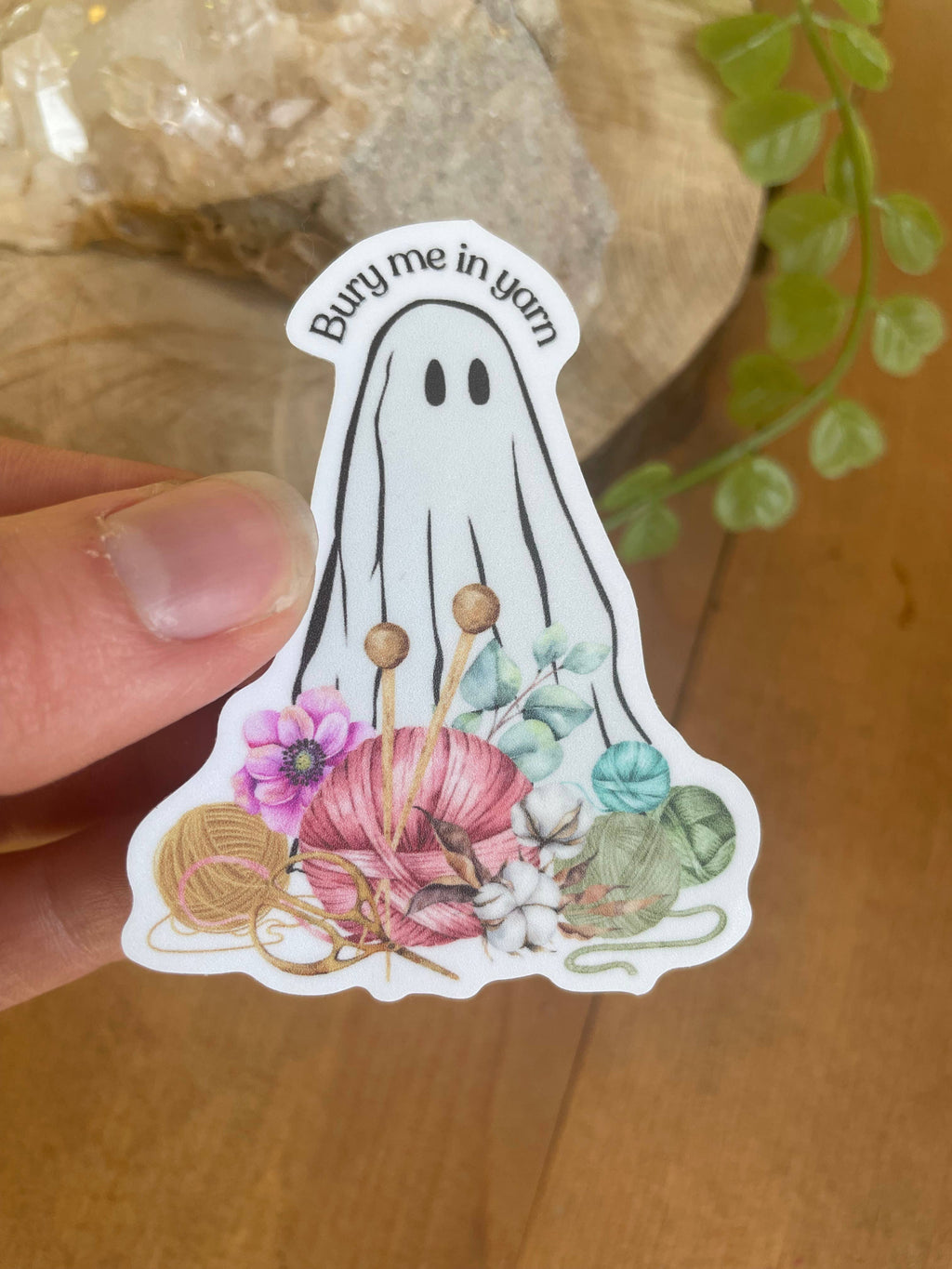 Sticker - Bury Me in Yarn Ghostie
