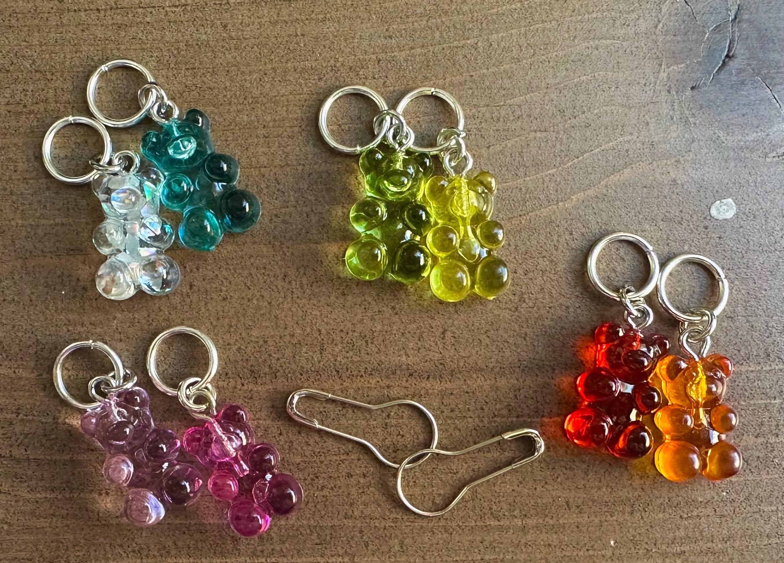 Gummy bear  stitch marker set - 2 piece