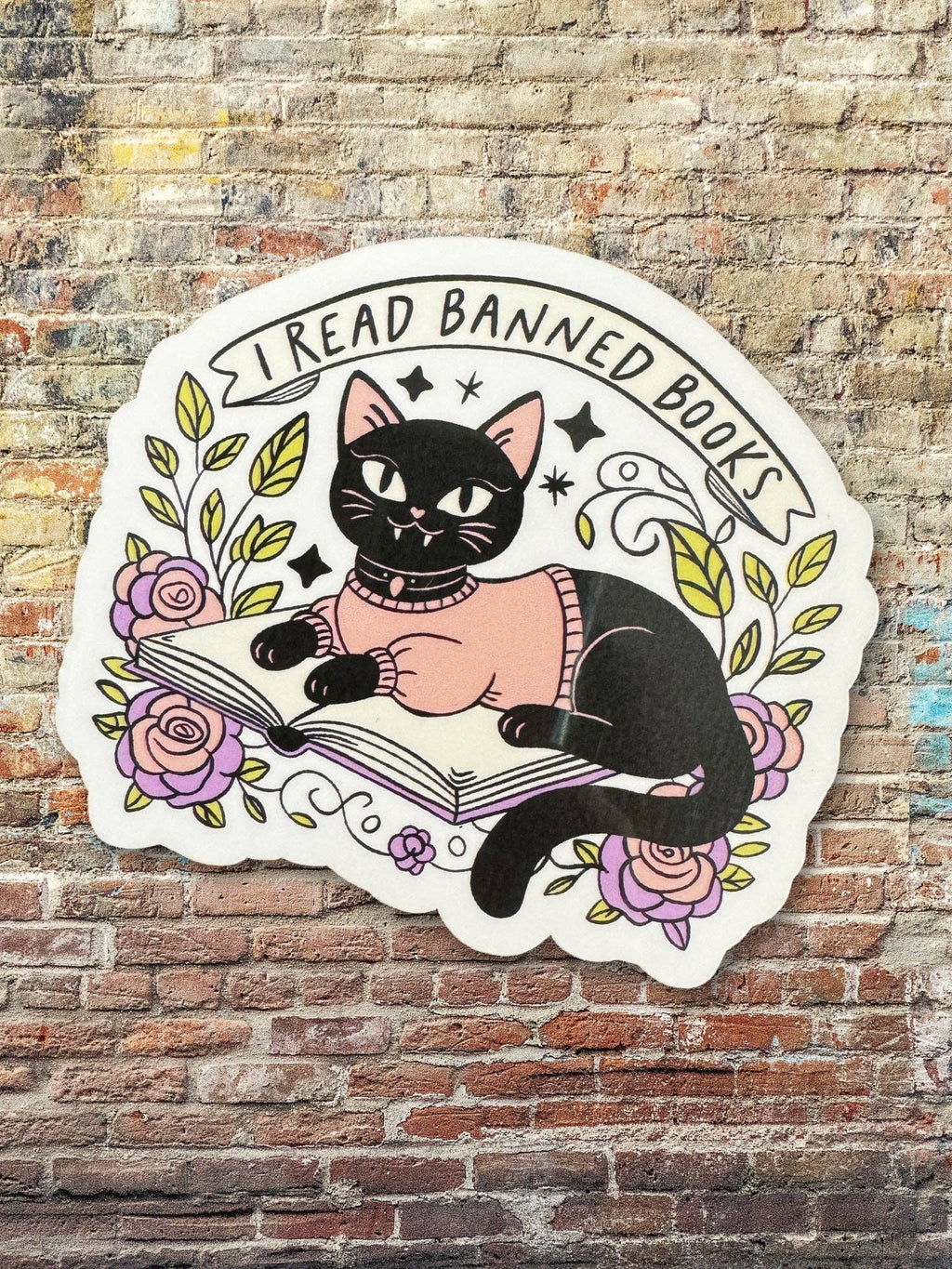 Read Banned Books Vinyl Sticker