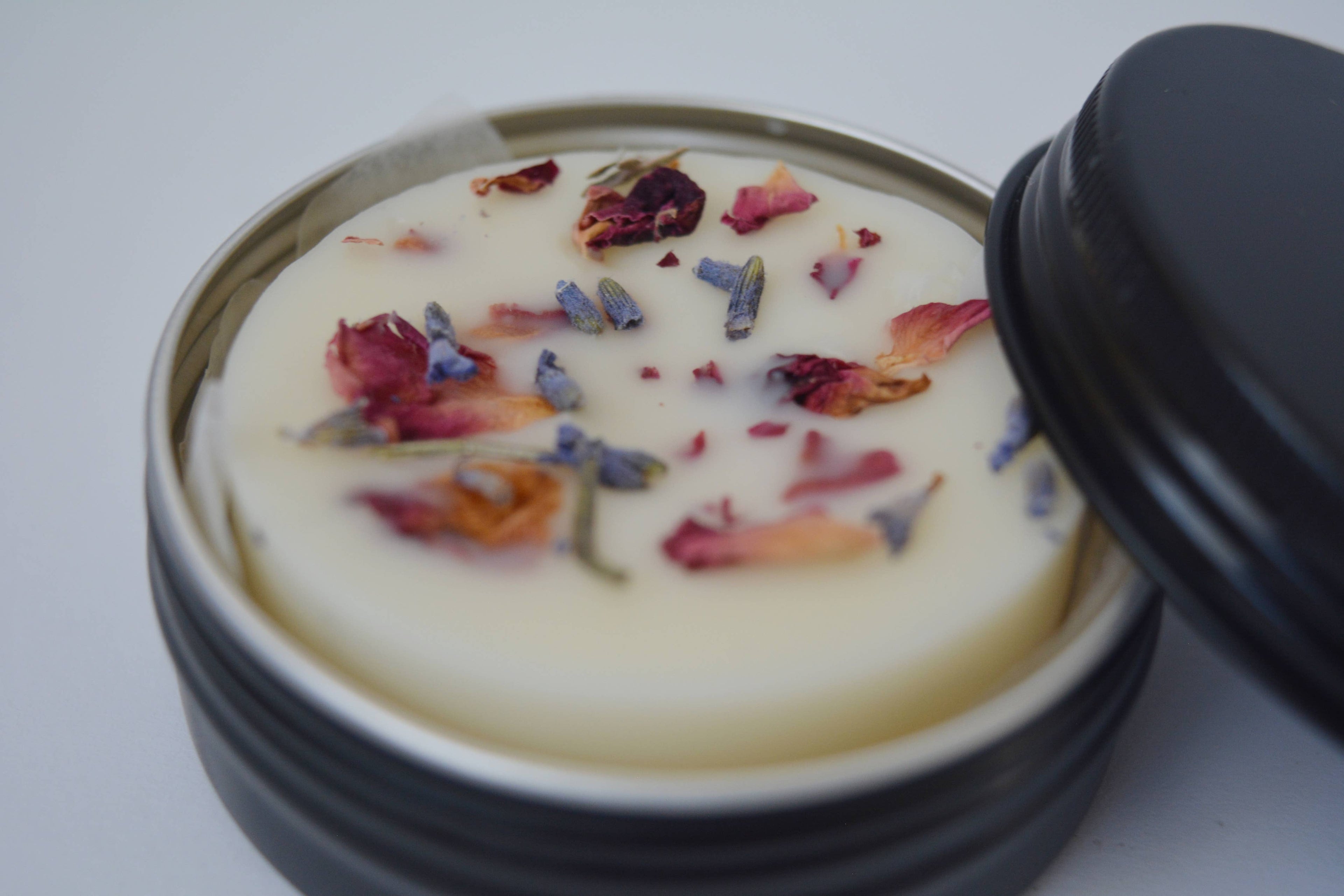 Floral Lotion Bar - 2 oz circle - Lavender - Solid Lotion