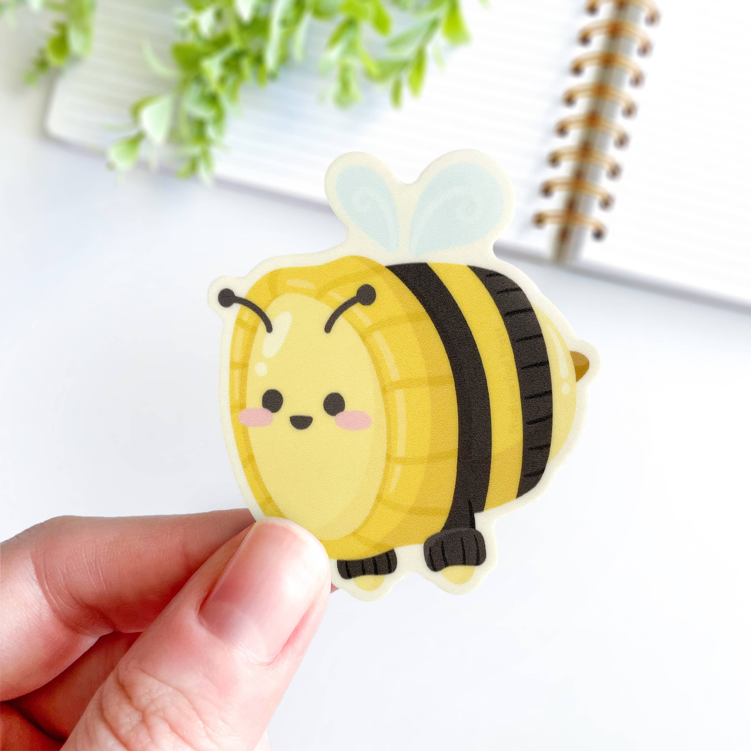 Cute Knitted Sweater Bee Waterproof Matte Vinyl Sticker