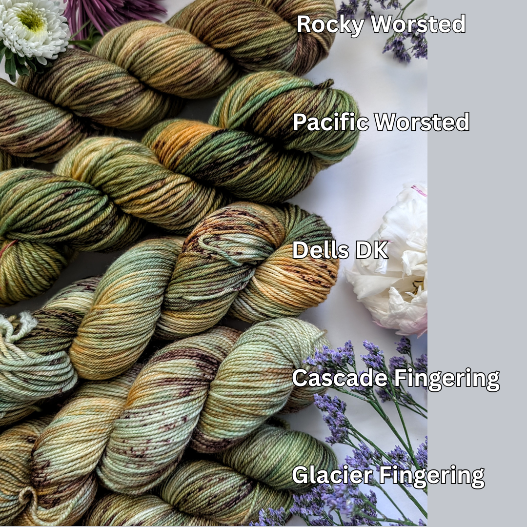 The Ginger Needle Yarns - Congaree, Hand Dyed Yarn