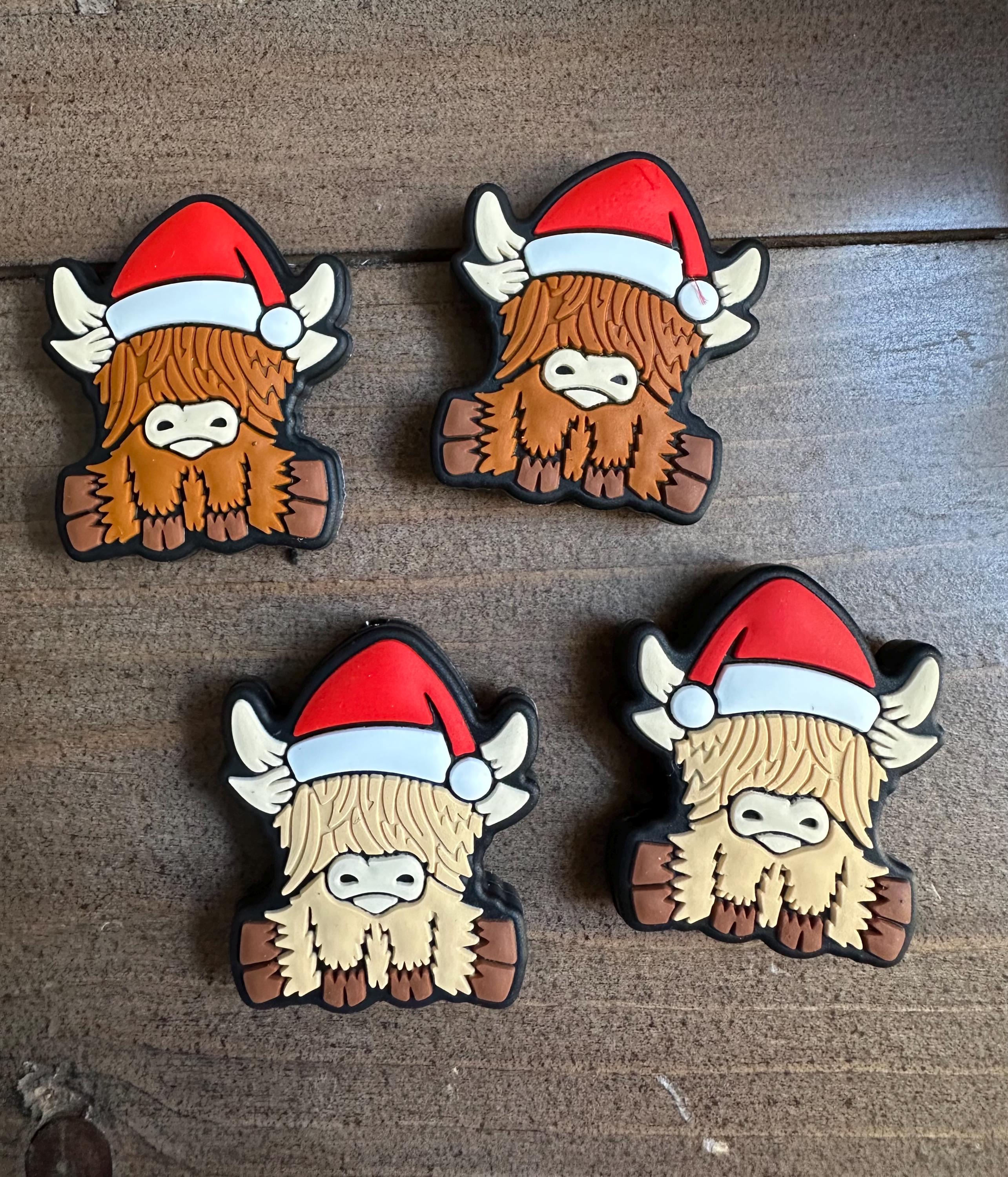 Christmas Highland Cow Stitch Stoppers