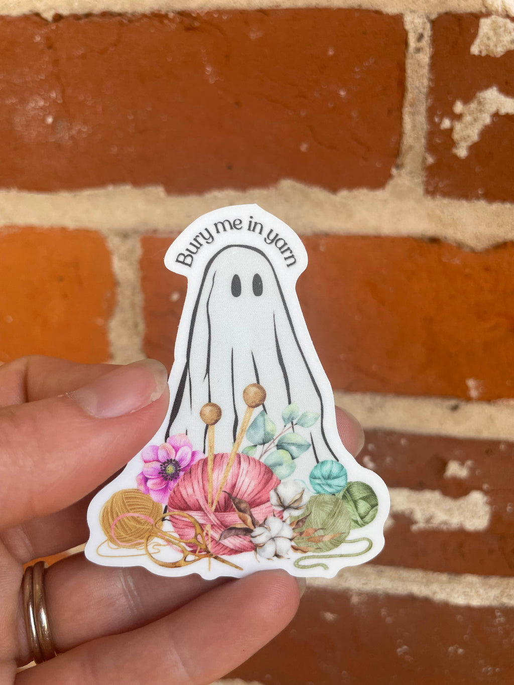 Sticker - Bury Me in Yarn Ghostie