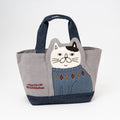 Kusuguru Japan Fat Cat Fabric Lunch Tote B- two color