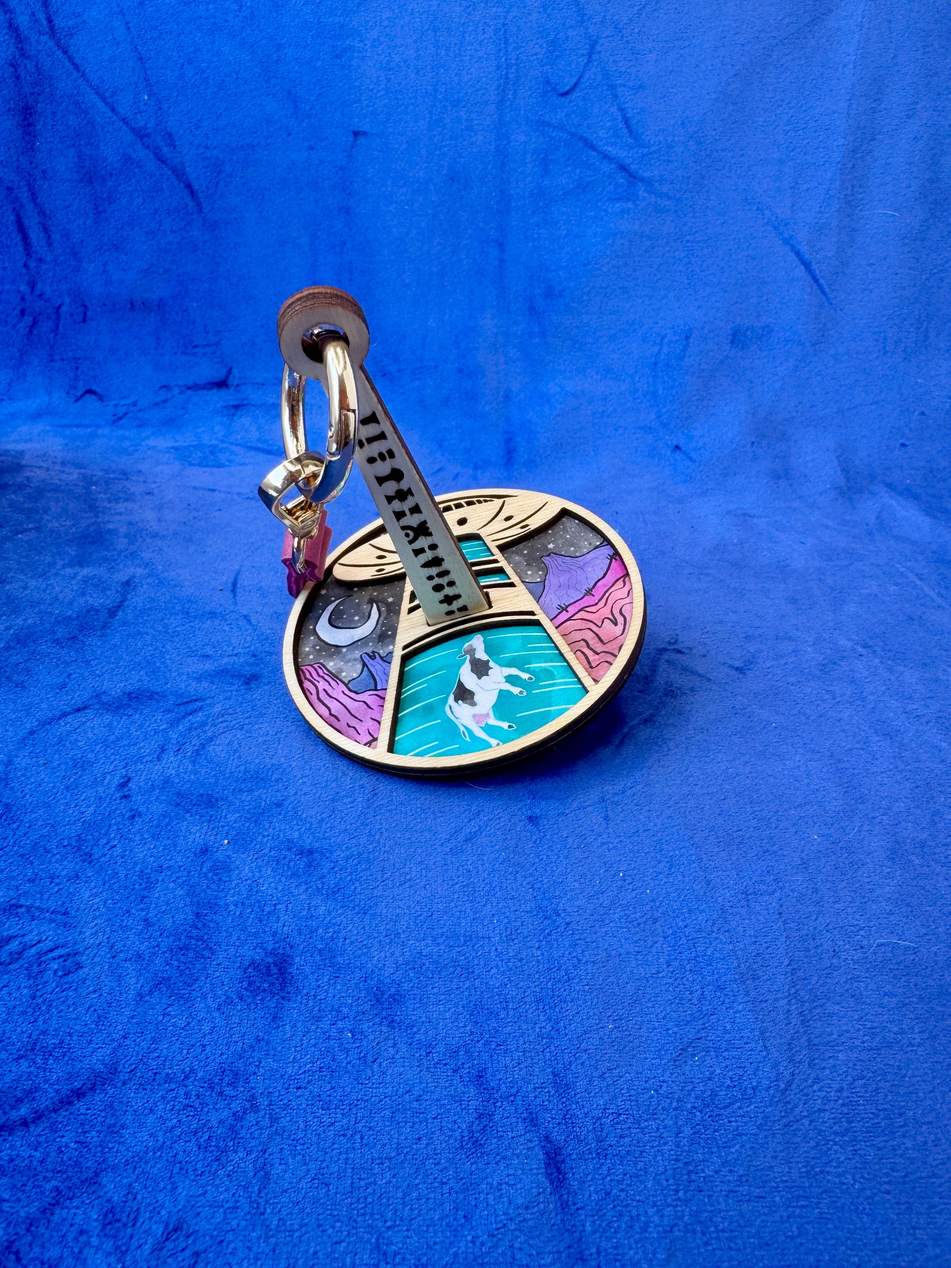Lemonwood mini minder - UFO (Unfinished Fiber Object)