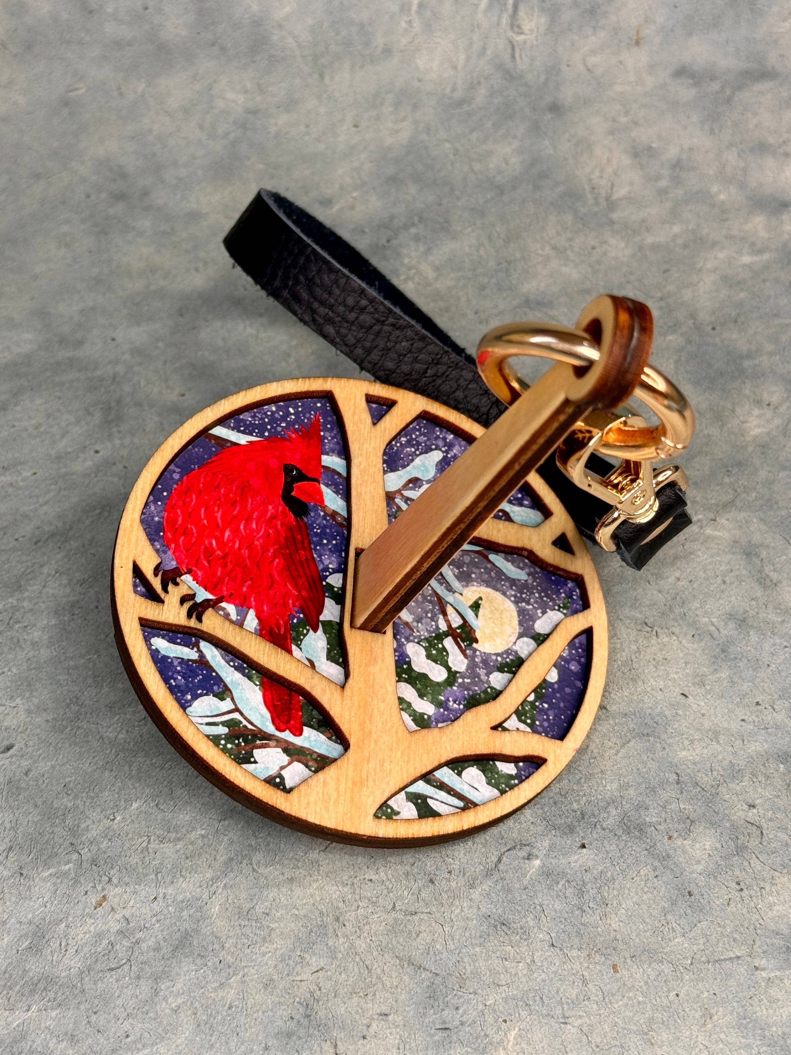 Lemonwood Mini Minder - Crimson Perch