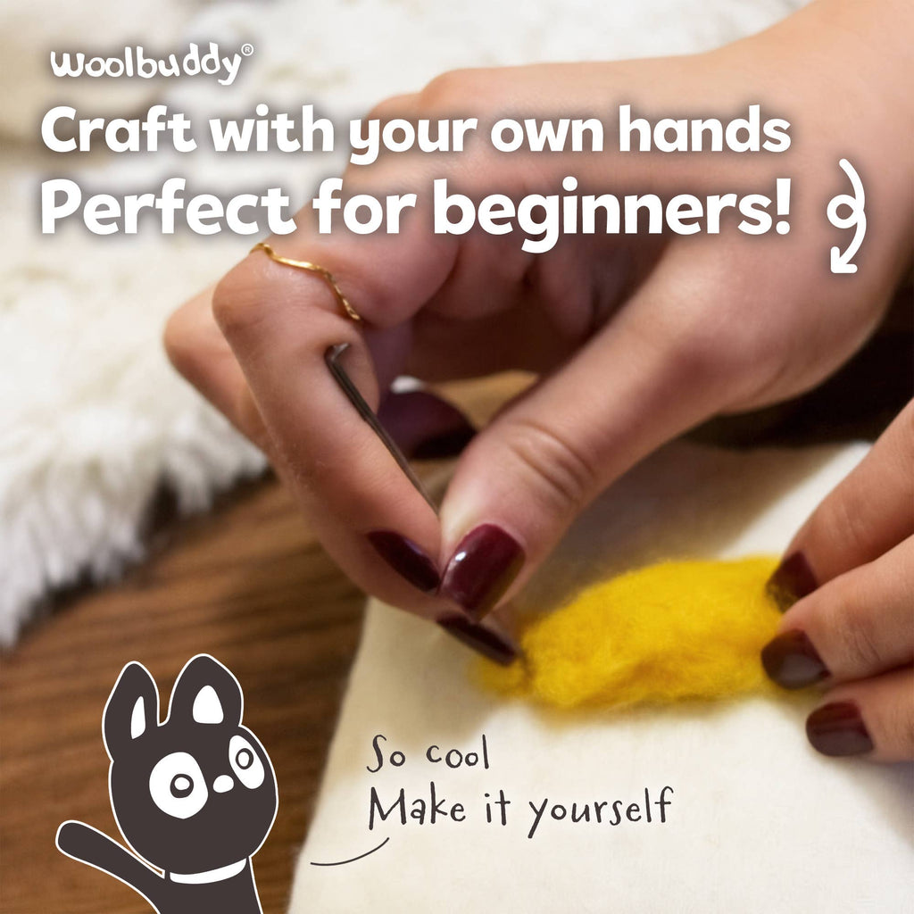 Needle Felting Kit – DIY Black Cat craft kit for beginners