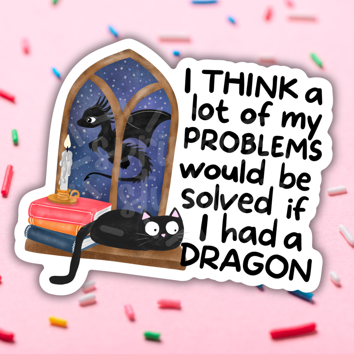 Dragons Solve Problems Vinyl Sticker
