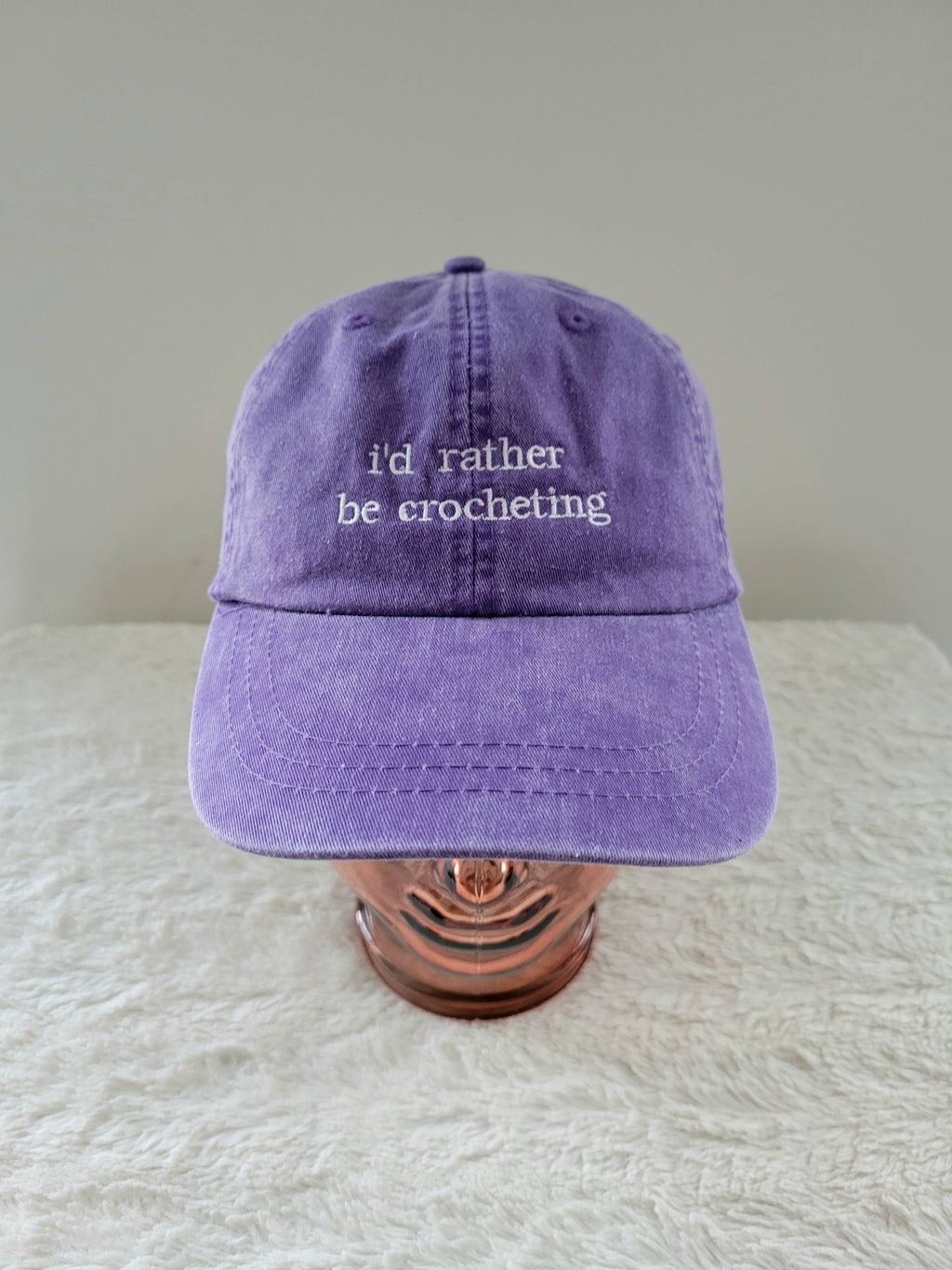 "i'd rather be crocheting" Baseball Hat
