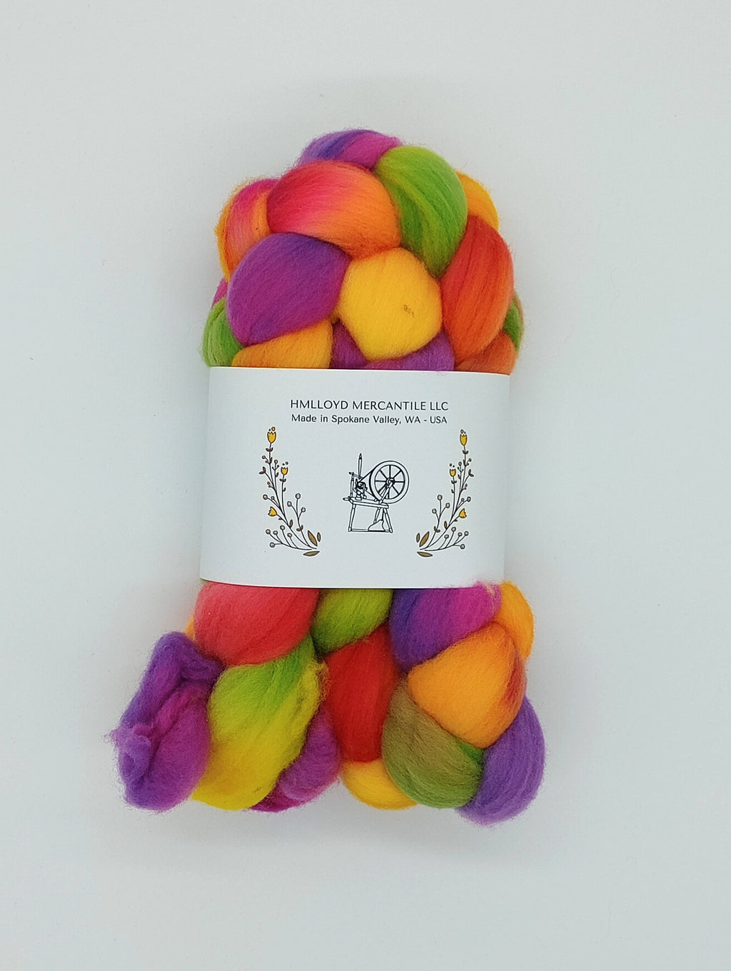 HM Lloyd Merino Hand Dyed Roving - 100 g. braids - Night Market