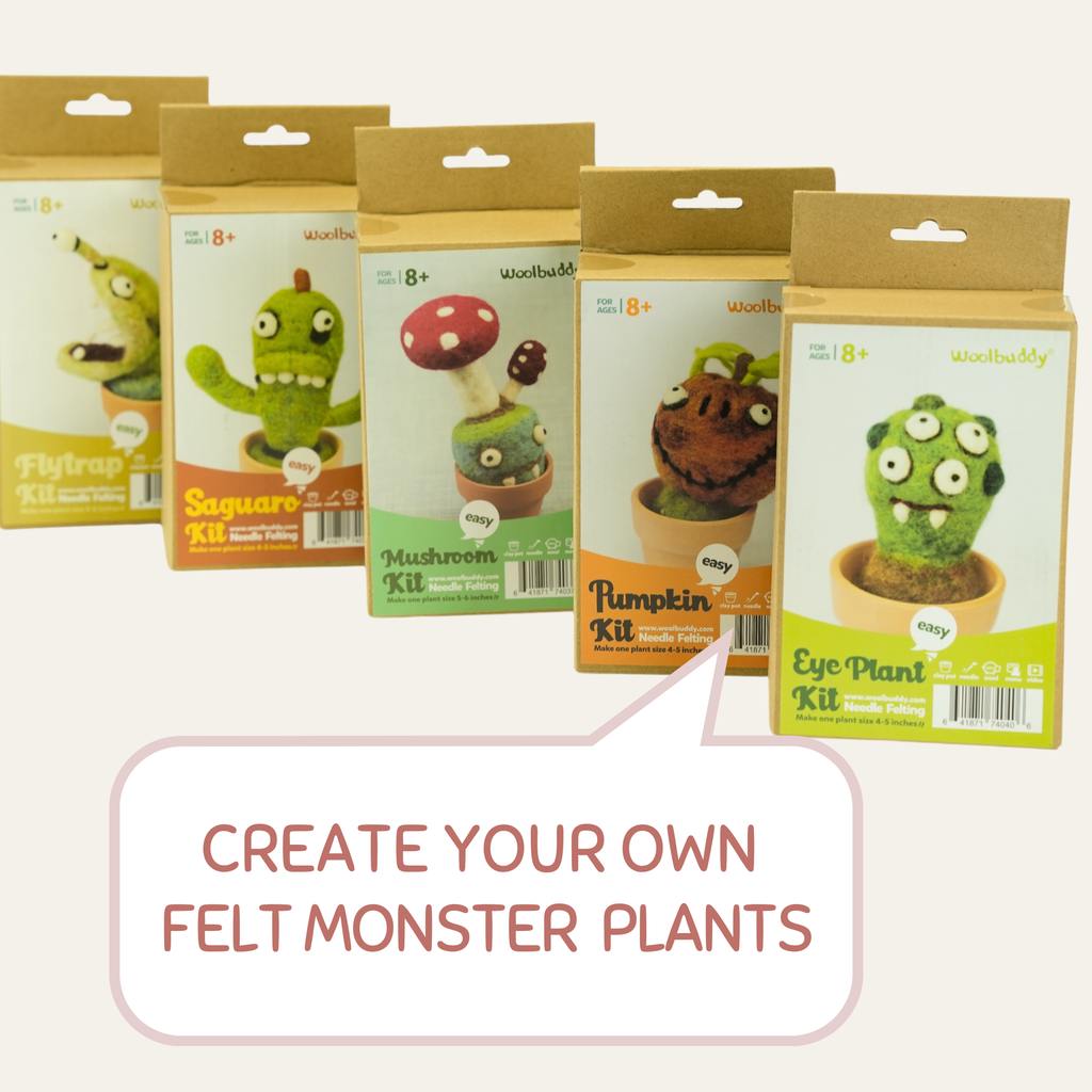 DIY Needle Felting Monster Kit – Mushroom