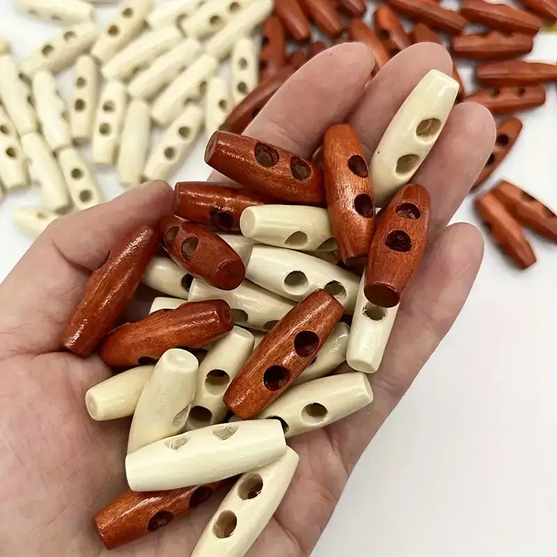 Natural Wooden Button - Embellishments,  Notions, Crafts Art