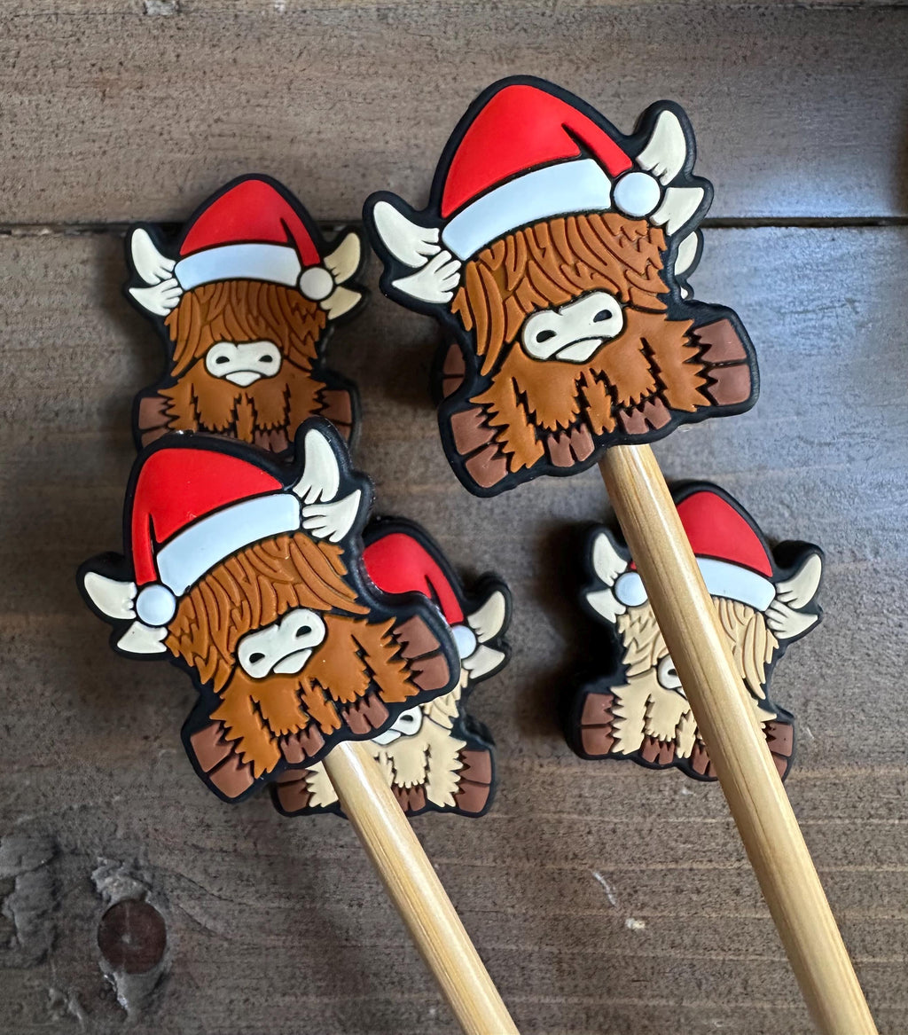Christmas Highland Cow Stitch Stoppers