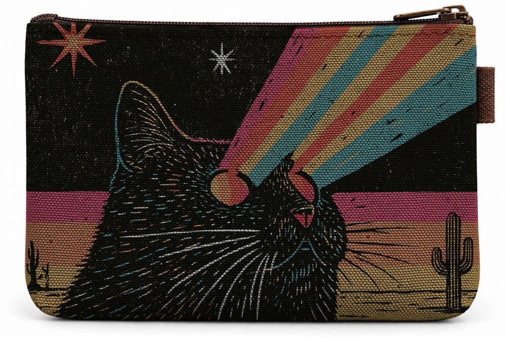 Laser Eyes – Psychedelic Cat Zipper Pouch