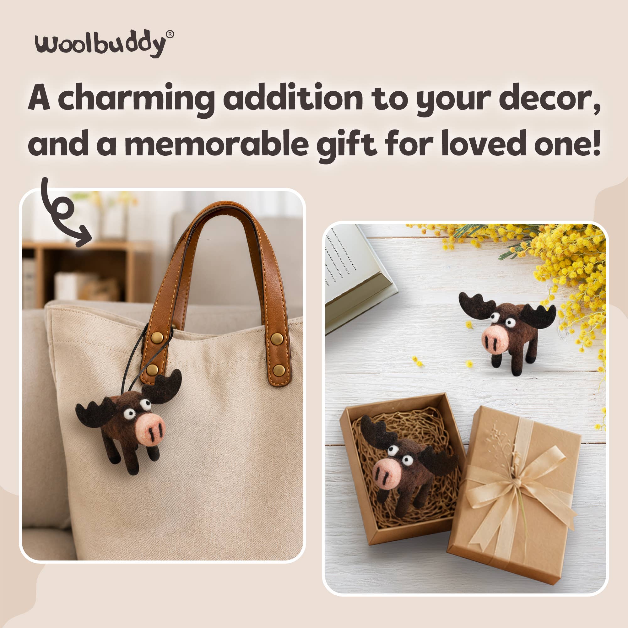 DIY Needle Felting Kit - Moose
