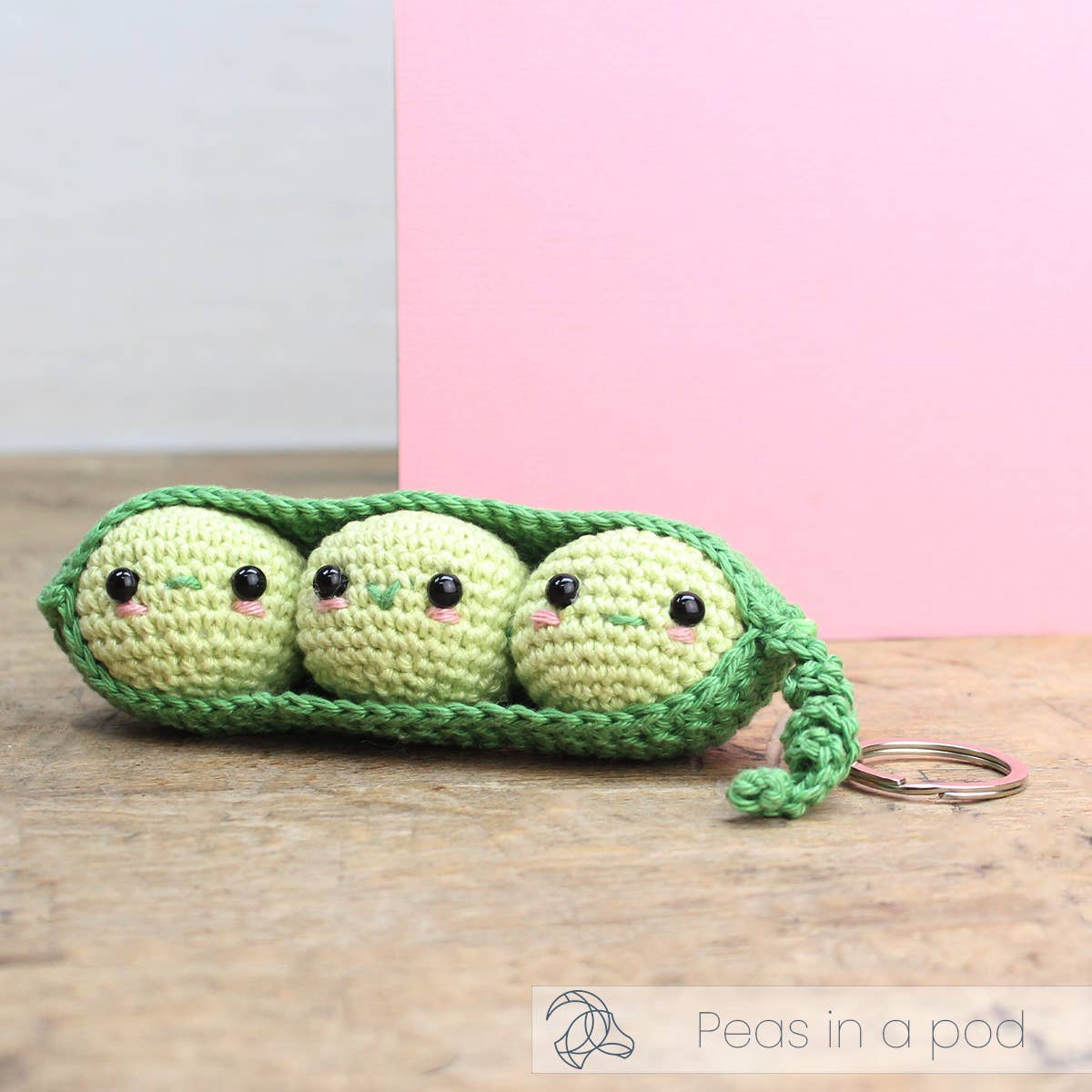 DIY Crochet Kit - Peas in a Pod Bag Charm