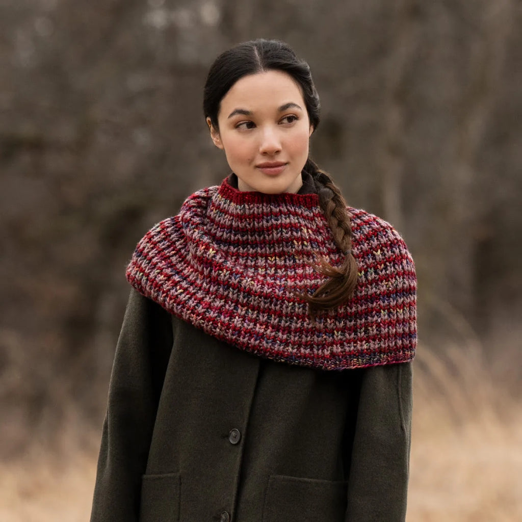 Preorder: holiday kit 2026 Malabrigo x BlueSky Trio Cowl